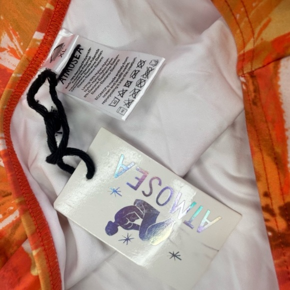 NEW Atmosea x Free People Wild Ocean Surf Bikini Bottoms Orange XL - Picture 7 of 10